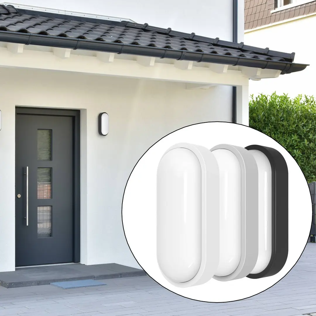 MEGATRON LED-Außenwandlampe Zella Neo XL Sensor, grau, IP54