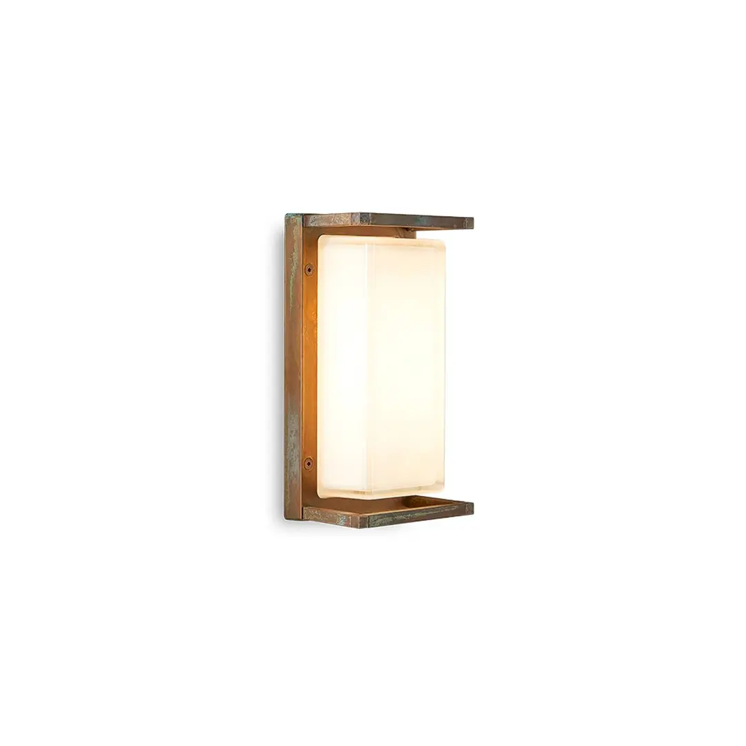 Moretti Luce Außenwandlampe Ice Cubic 3412, messing antik