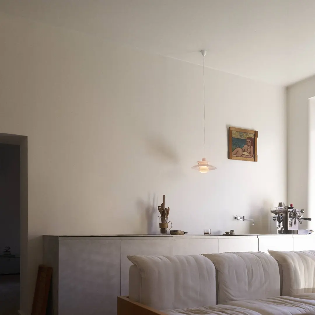 Louis Poulsen Hängeleuchte PH 5 320, opal-rosé, E14