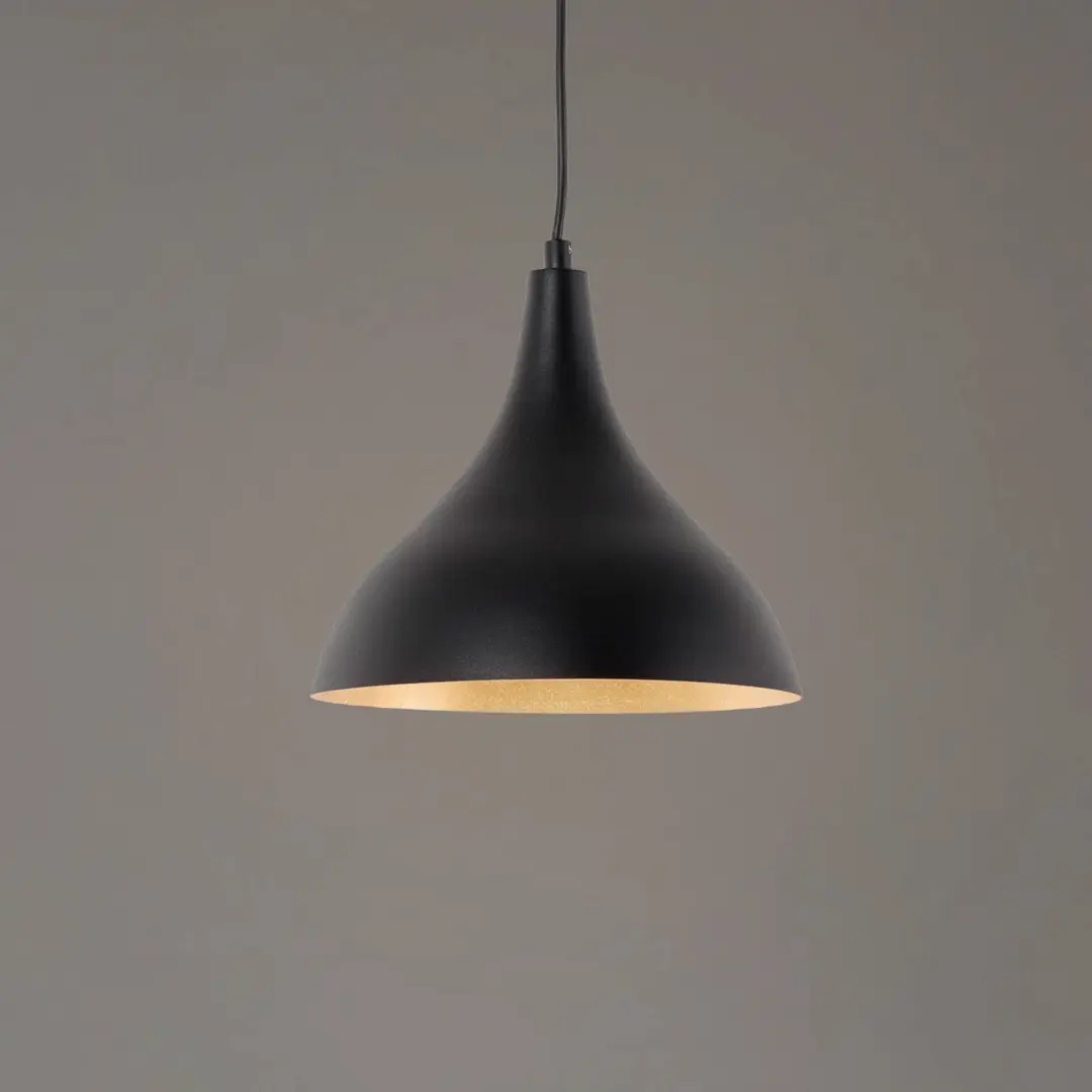 Opviq Hängeleuchte Berceste, schwarz/kupfer, Ø 22 cm, Eisen