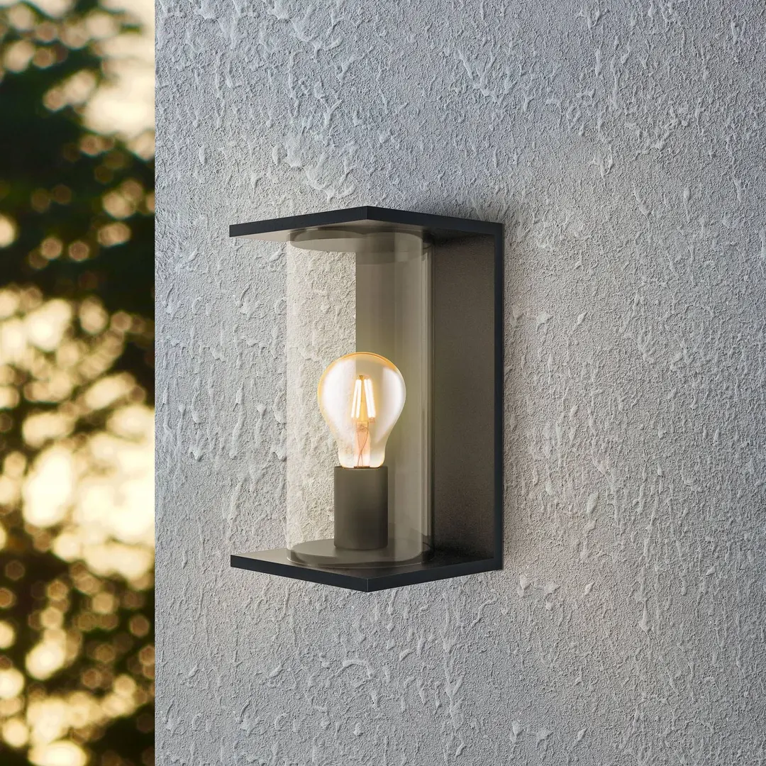 EGLO Außenwandlampe Cascinetta, Breite 17 cm, schwarz, Metall