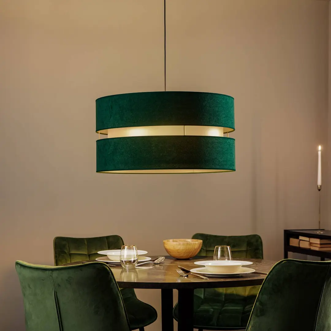 Duolla Hängeleuchte Duo, grün/gold, Ø 60 cm1-flammig