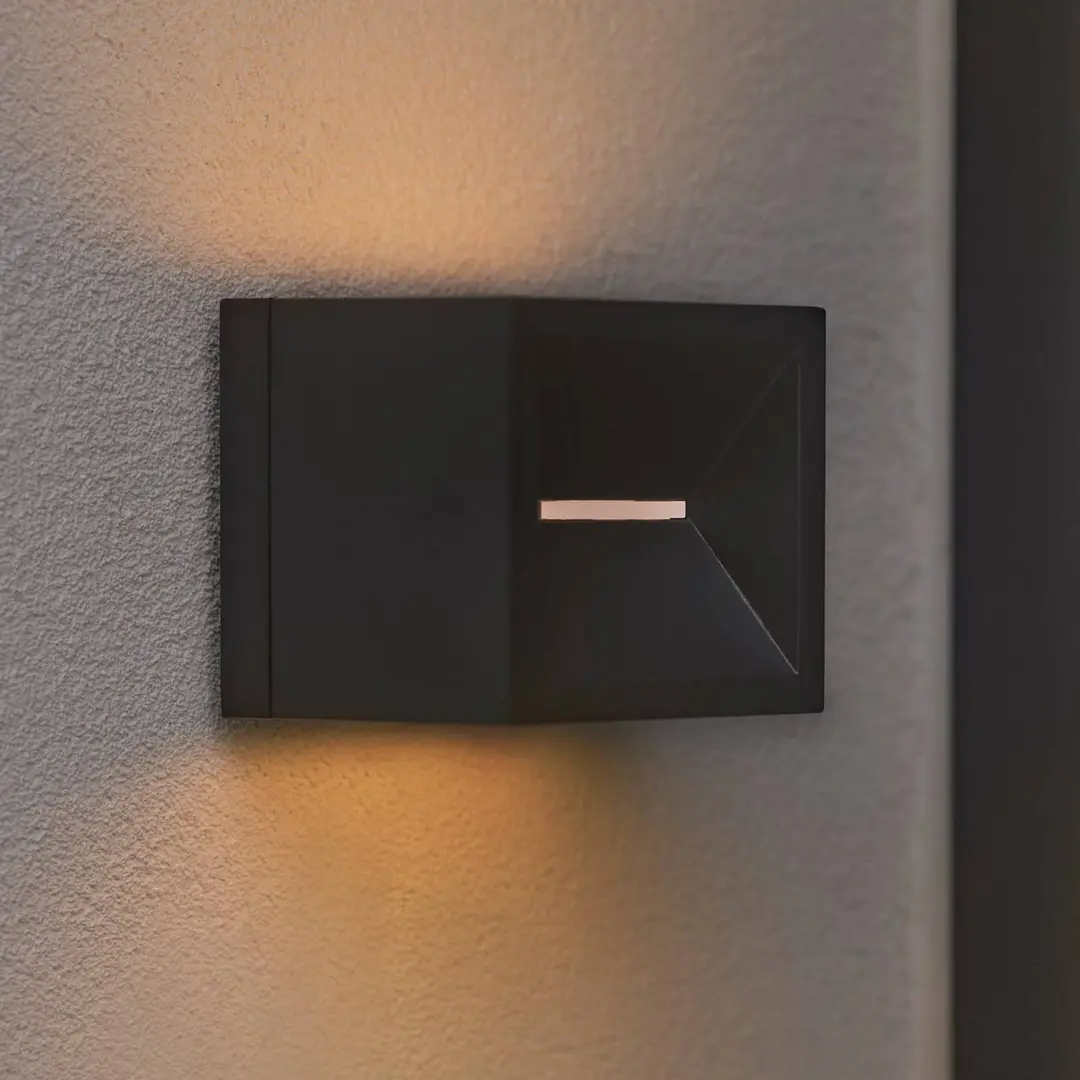 Nordlux LED-Außenwandleuchte Rivo, schwarz, Metall, IP54, up/down