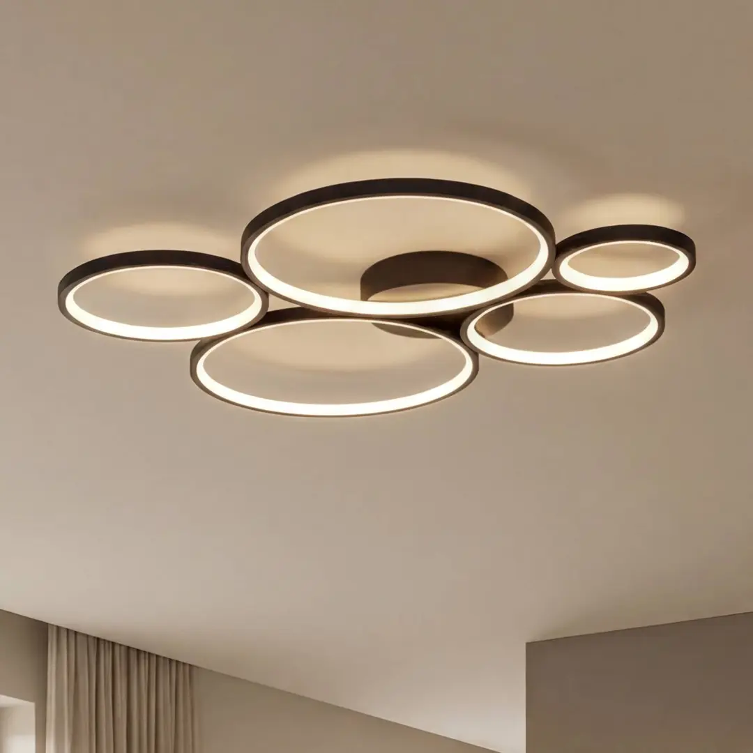 Trio Lighting LED-Deckenlampe Rondo, schwarz matt