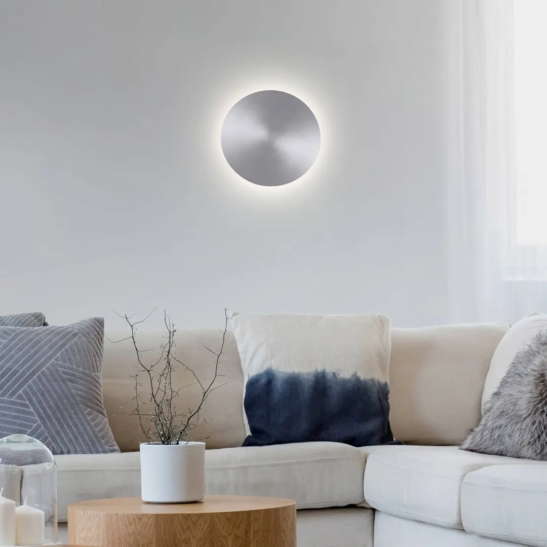 PAUL NEUHAUS LED-Wandleuchte Akku Puntua Ø 18 cm aluminium