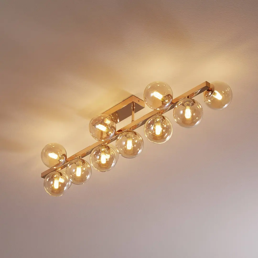 Maytoni Deckenleuchte Dallas, gold, 13-flammig