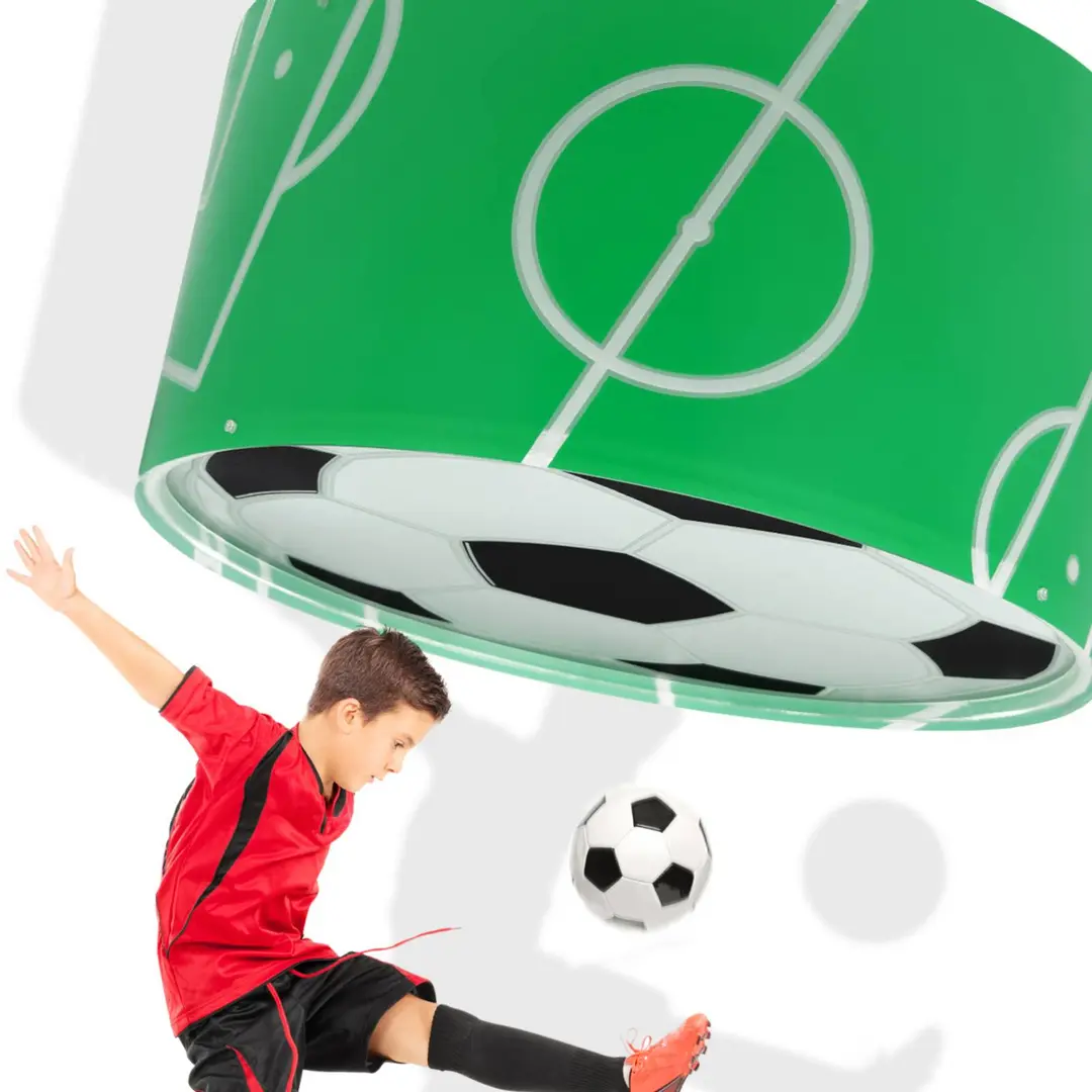 Dalber Deckenleuchte FOOTBALL, grün, schwarz-weiß