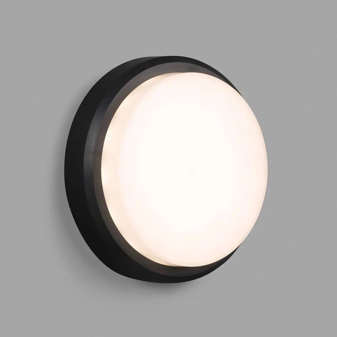 FARO BARCELONA LED-Außenwandleuchte Tom XL, IK10, dunkelgrau/weiß