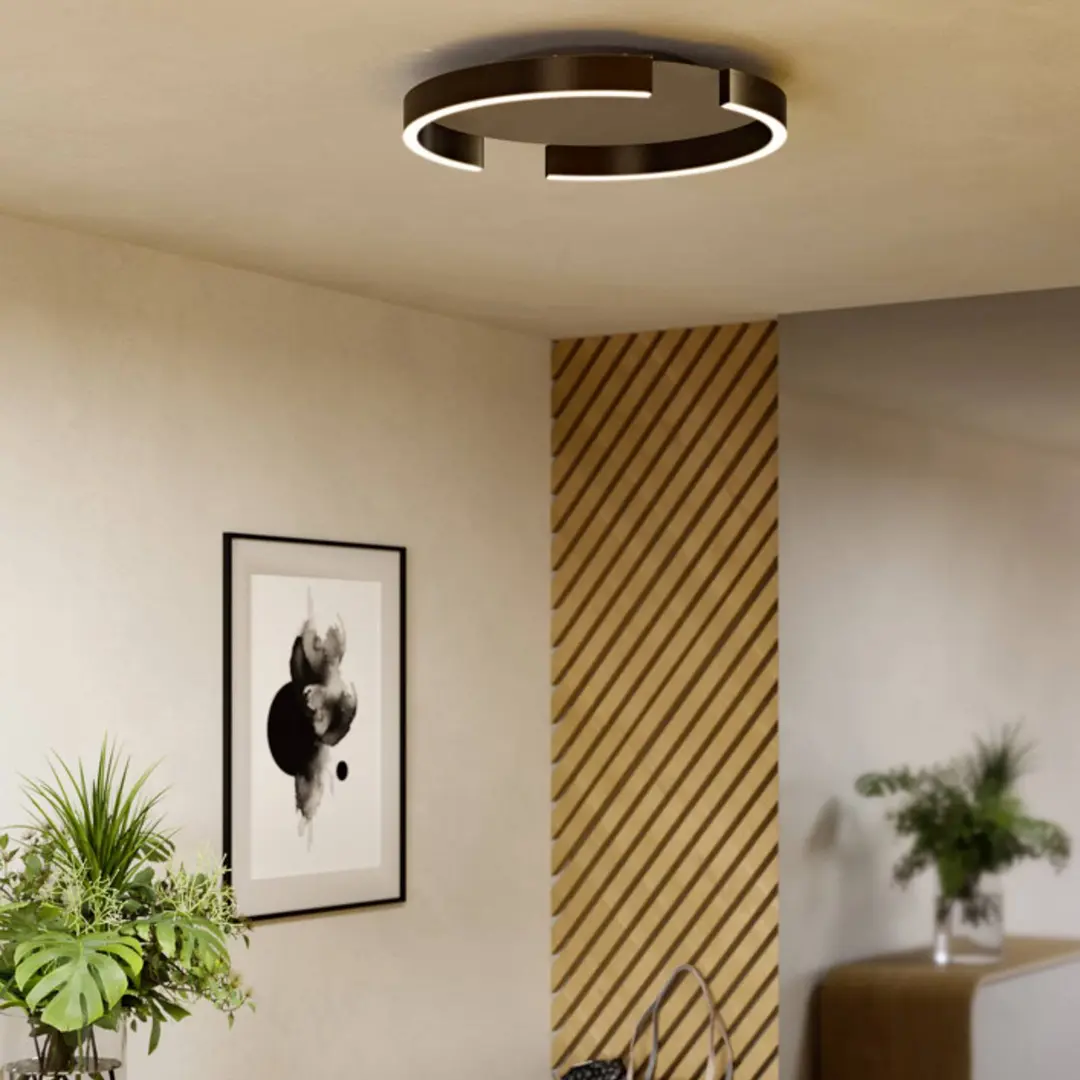 EGLO LED-Deckenlampe COPERTINO, bronze, Ø 45 cm, Metall, CCT