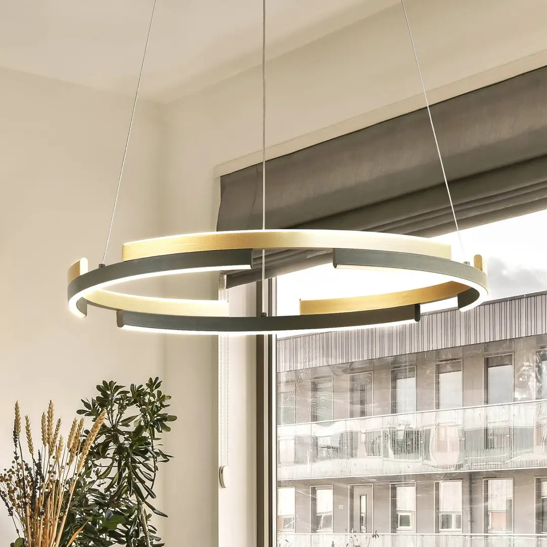 FISCHER & HONSEL LED-Pendelleuchte Circly, Metall, Remote, CCT, dimmbar