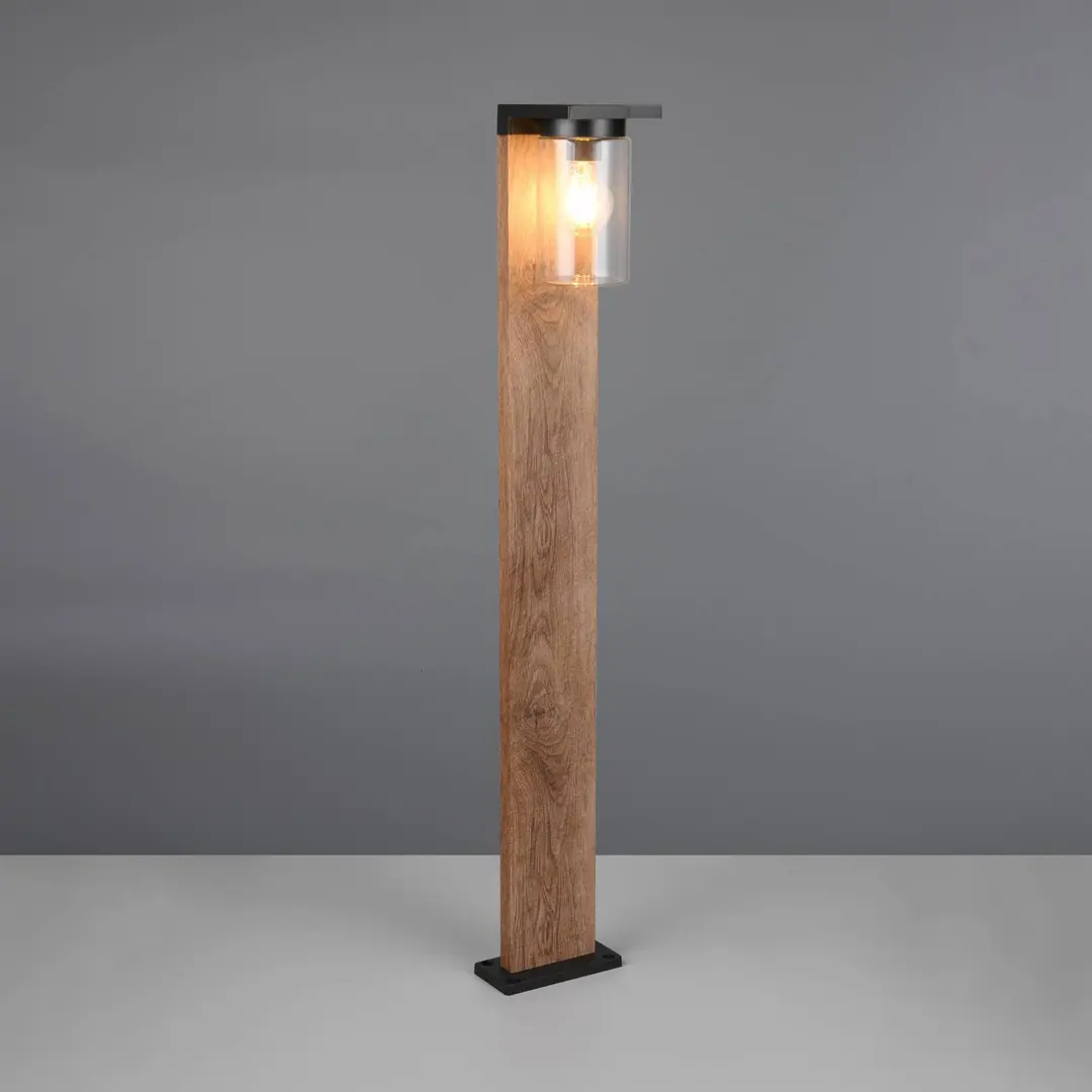 Trio Lighting Wegeleuchte ARDILA, Holzoptik, Höhe 100 cm, Metall/Glas IP44