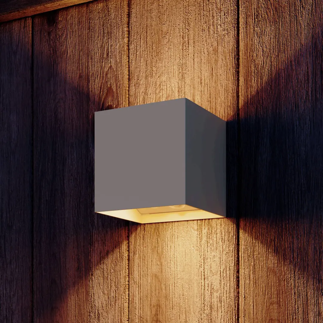 Calex LED-Akku-Sensor-Außenwandlampe Volterra, sand, IP44