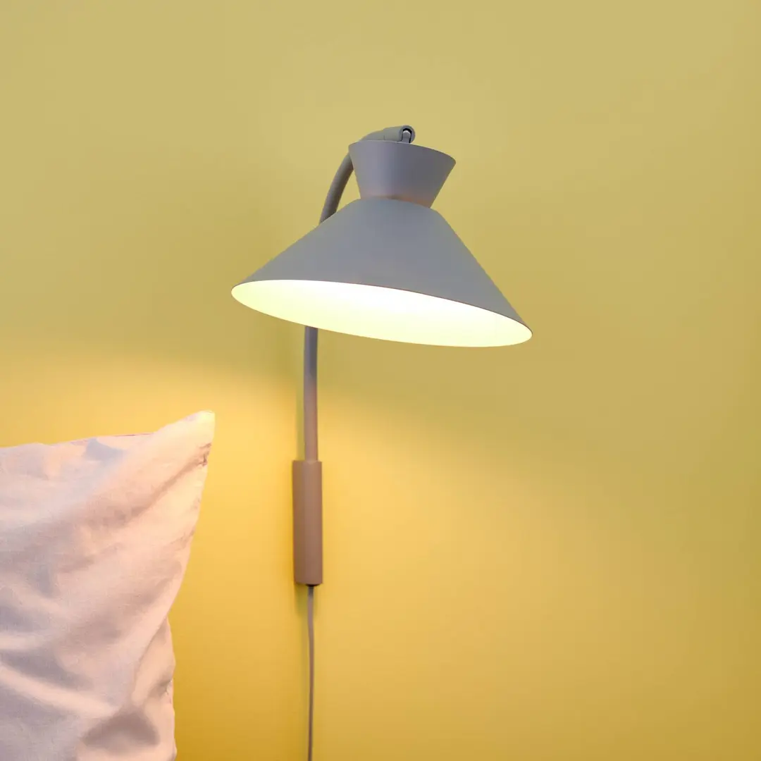 Nordlux Wandlampe Dial mit Stecker, grau
