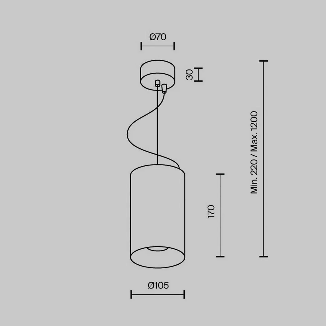 Maytoni LED-Hängeleuchte Efir, weiß, Ø 10,5 cm, 33 W, 38°