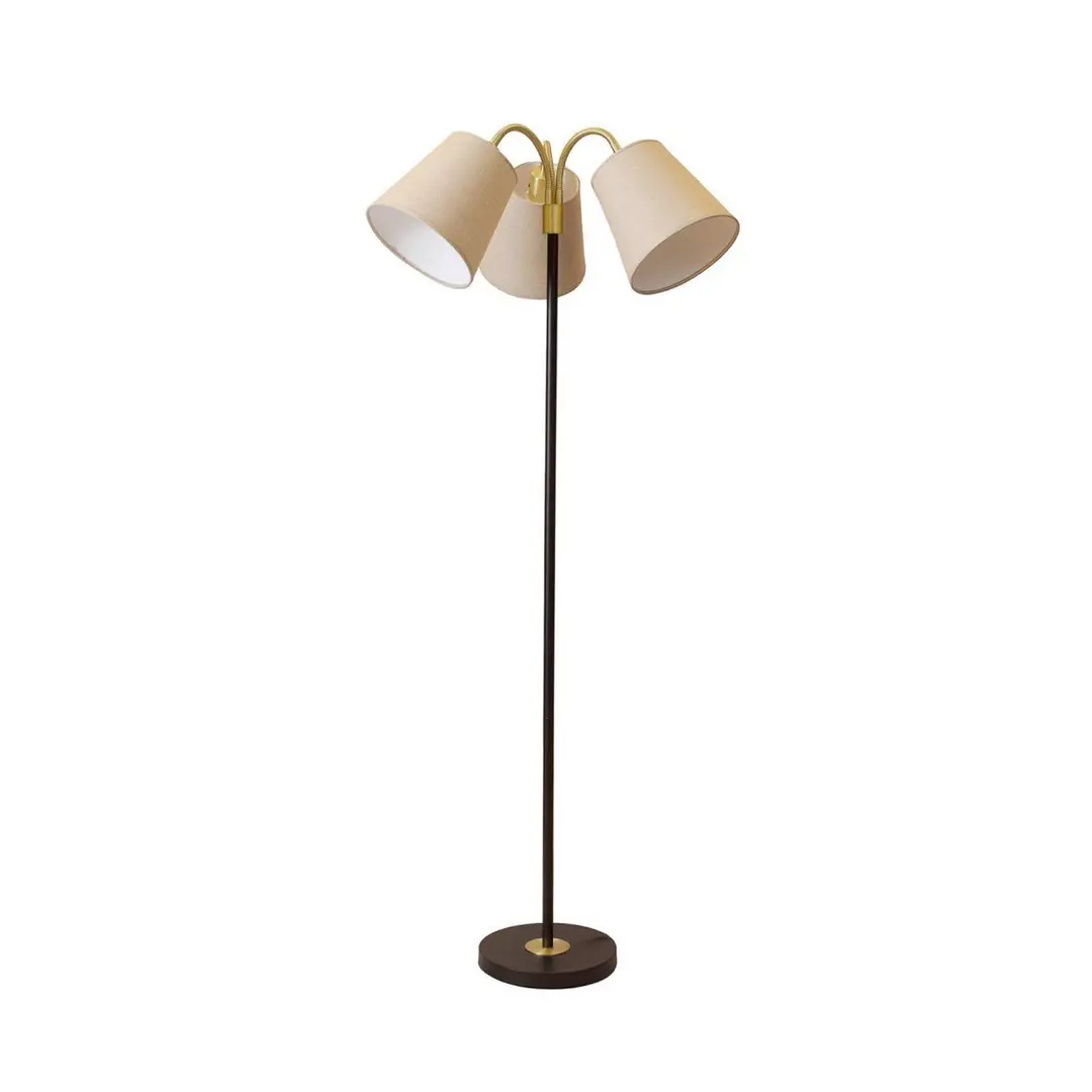 PR Home Stehleuchte Amy, schwarz/beige, 3-flammig, Höhe 150 cm, E27