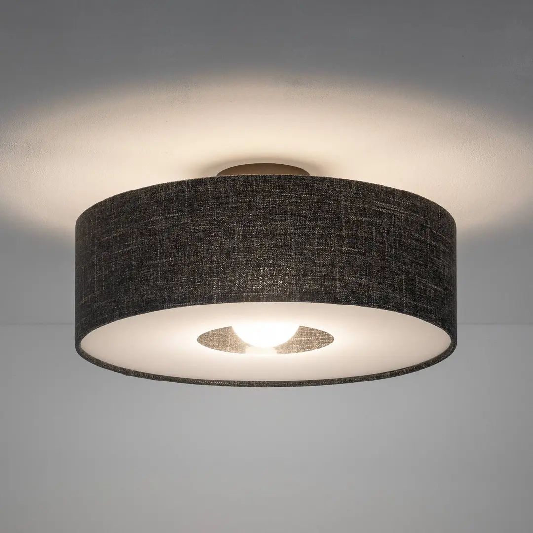 Nowodvorski Lighting Deckenleuchte Amarela M, schwarz Melange, Textil, E27
