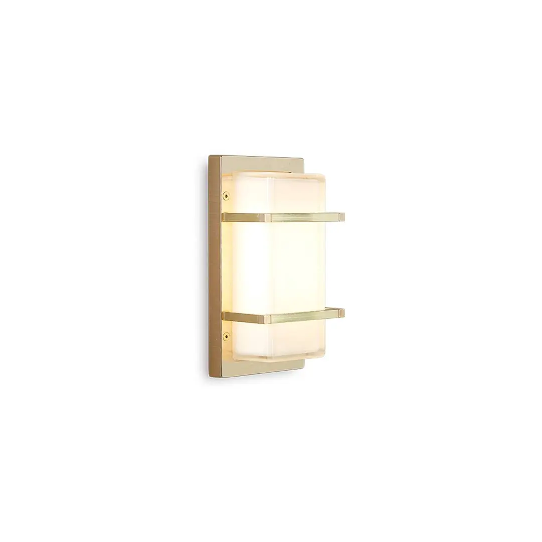 Moretti Luce Außenwandleuchte Ice Cubic 3415, messing natur