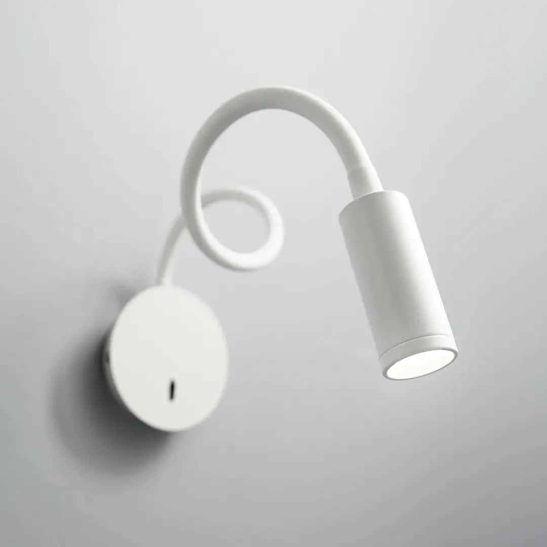 Ideal Lux LED-Wandlampe Focus 2, weiß, 55 cm, Flexarm