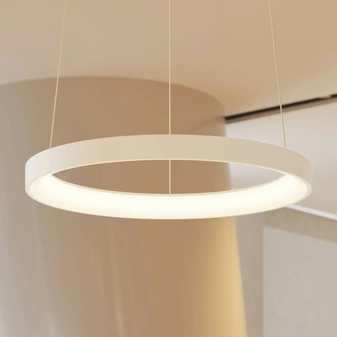 Arcchio LED-Hängeleuchte Vivy, Ø 58 cm, weiß, Metall
