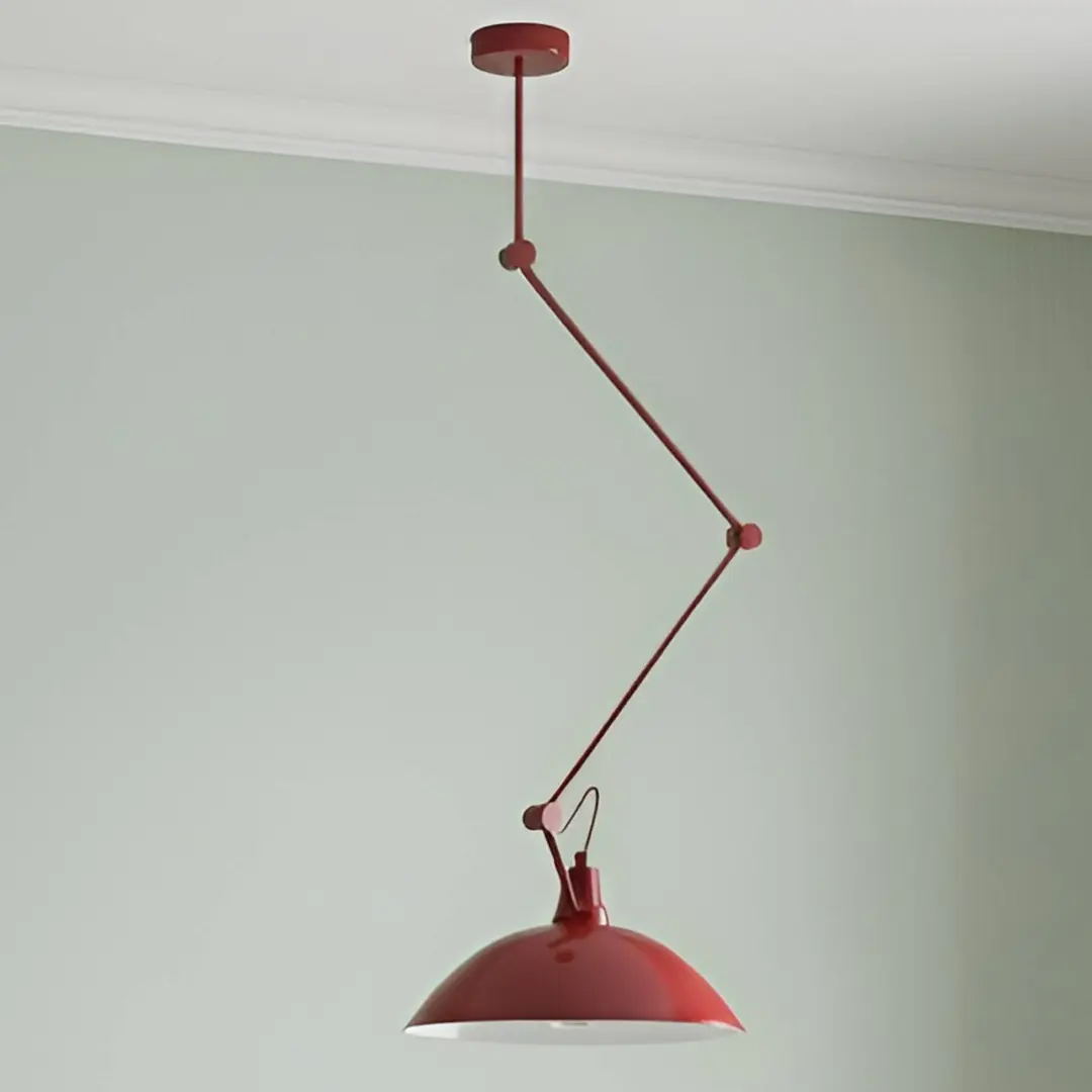 ALDEX Hängeleuchte Melos, rot, Ø 36 cm, Metall