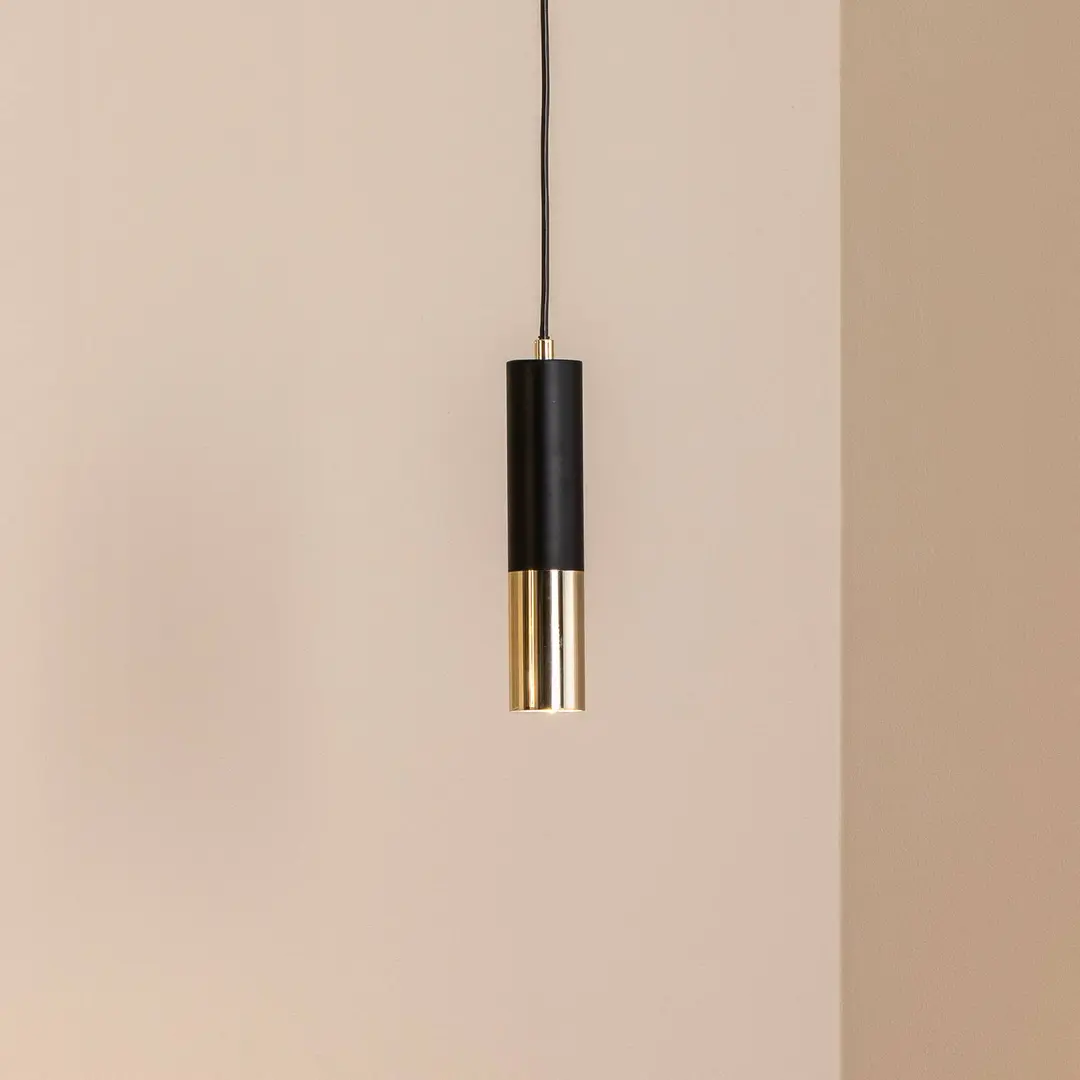 Domiluce Hängeleuchte Orino, schwarz/gold, Metall, GU10