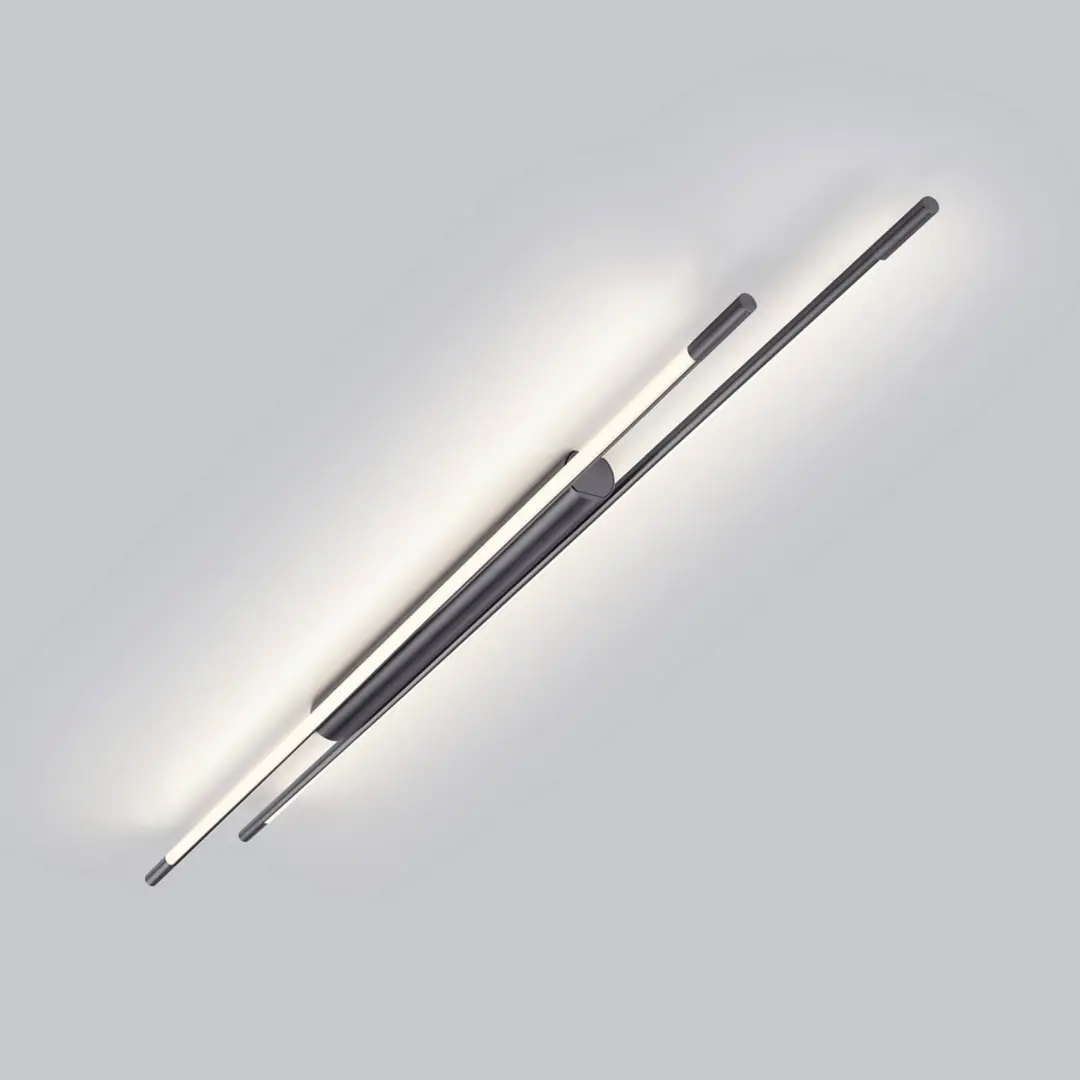 Helestra LED-Deckenlampe LEDA, titangrau, 150 cm, dimmbar