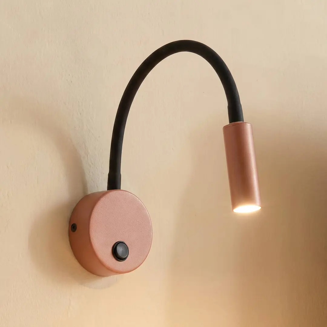 TK Lighting Wandleuchte Lagos, rot/schwarz, G9, Höhe 45 cm, Metall