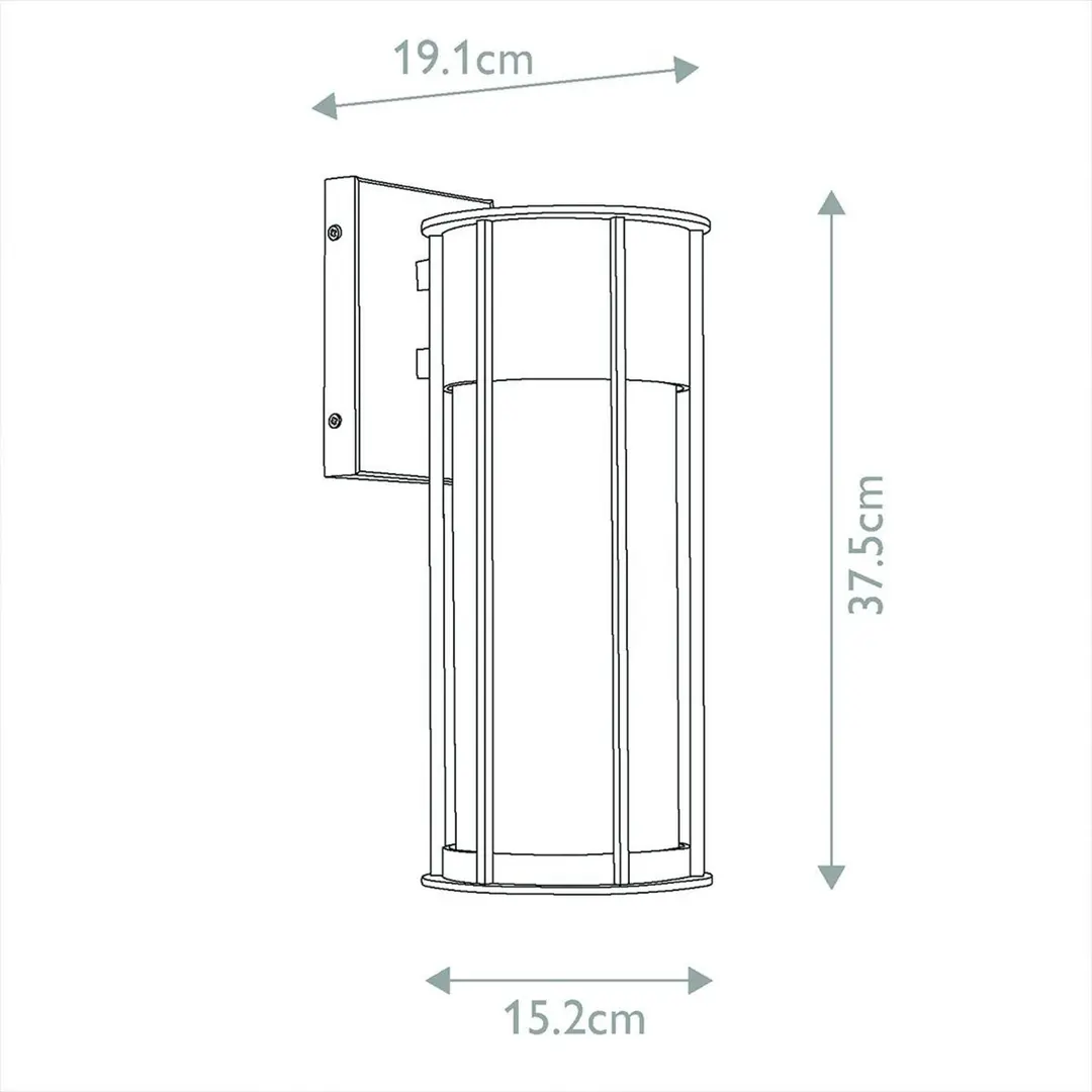 KICHLER Außen-Hängeleuchte Camillo, schwarz, Aluminium, Glas, E27