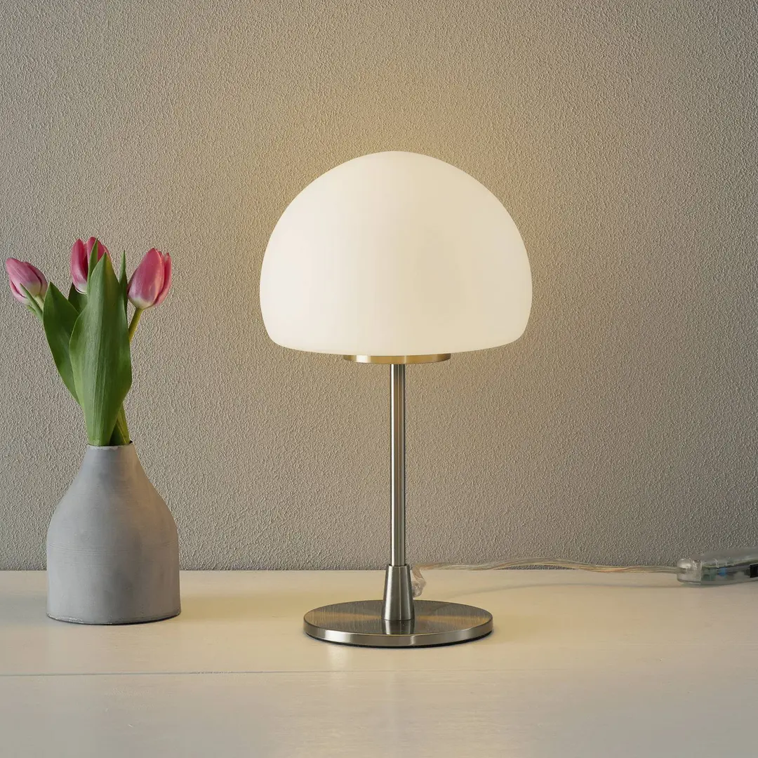 Fabas Luce Tischleuchte Gaia Big mit Touchfunktion, weiß