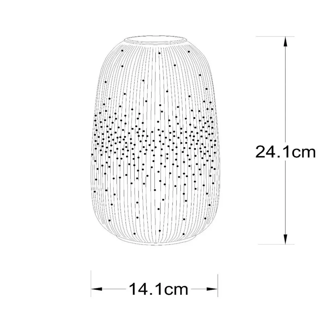 Lucide Tischleuchte Flores, Ø 14,1 cm, Porzellan, weiß, E14