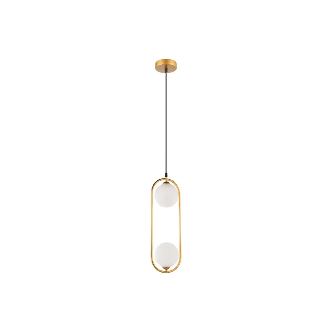 Viokef Hängeleuchte Fancy, zweiflammig, gold