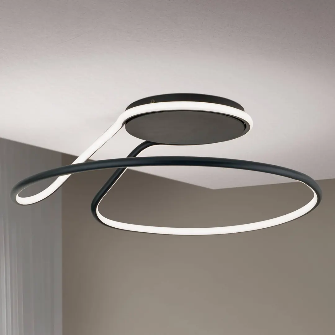 Orion LED-Deckenleuchte Claire, schwarz, dimmbar