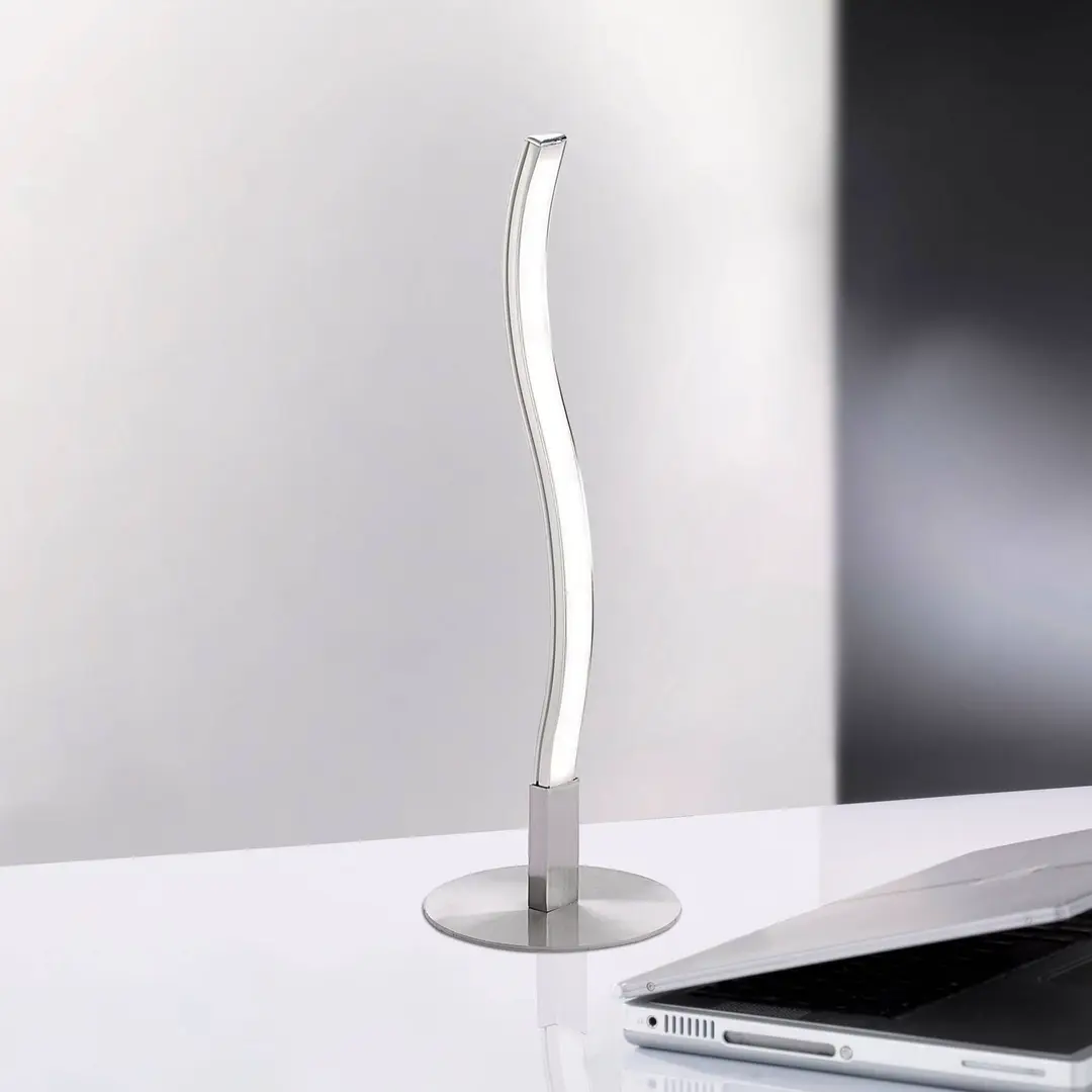 JUST LIGHT. GmbH LED-Tischleuchte Wave 3.000K 30cm stahl