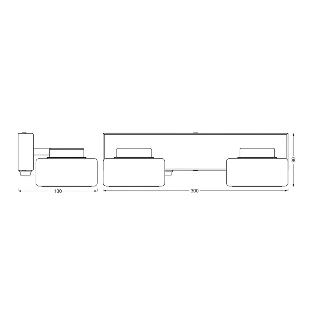 LEDVANCE LED-Wandleuchte Orbis Flame, 2-fl., chrom, IP44