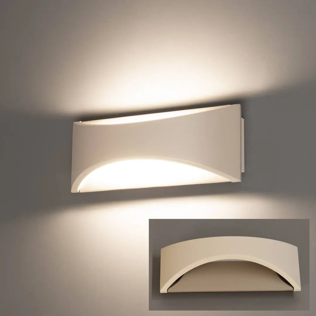 FISCHER & HONSEL LED-Wandleuchte Rio, greige/sandfarben, Breite 23 cm, Metall