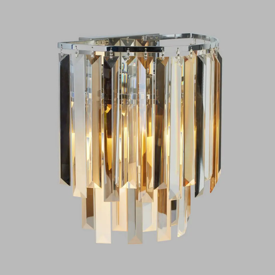 Searchlight Wandlampe Clarissa mit Kristallprismen