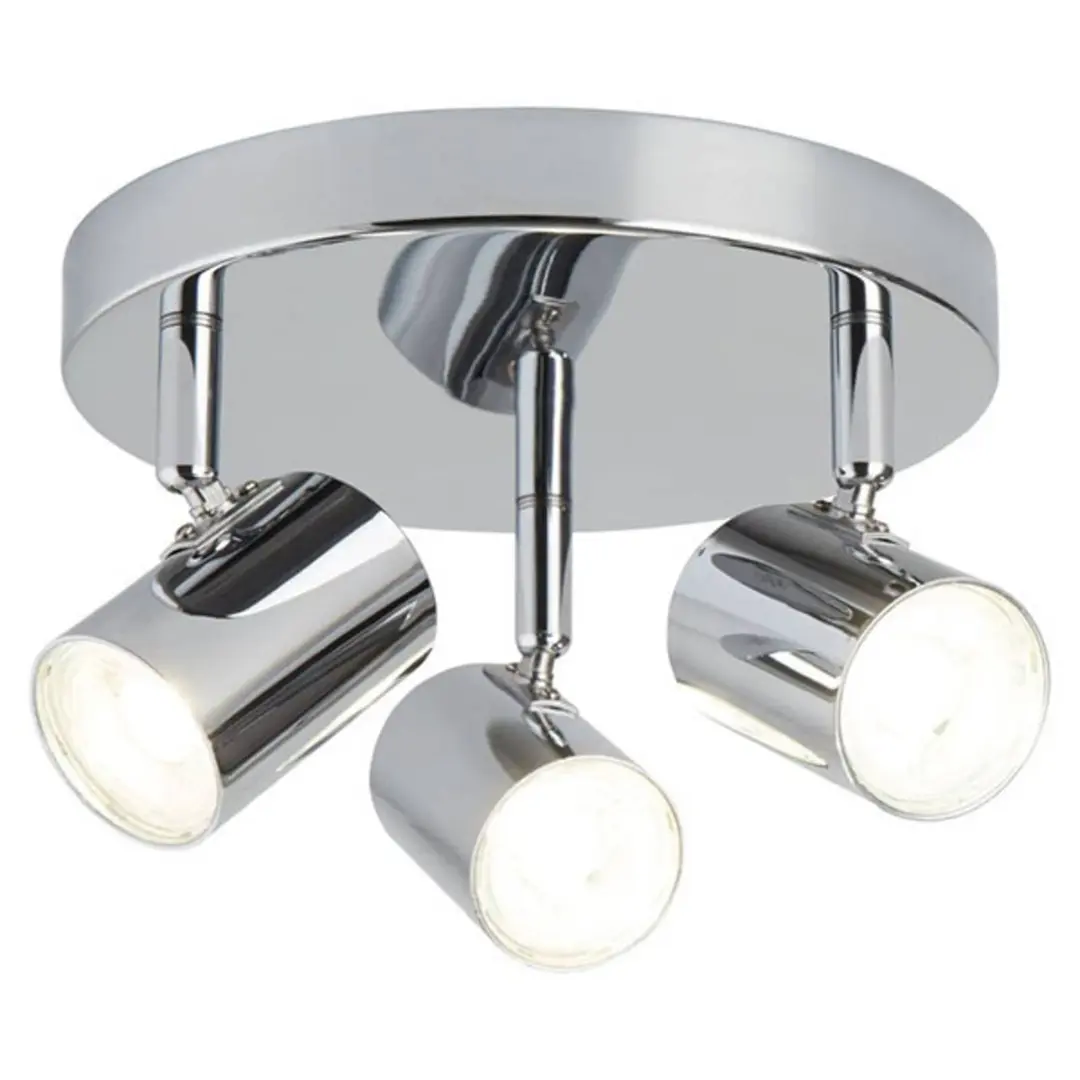 Searchlight LED-Deckenleuchte Rollo, dreiflammig, chrom