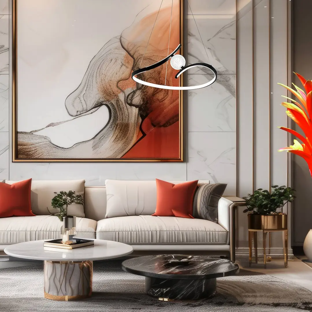 Milagro Lighting LED-Hängeleuchte Perla, Metall, Acryl, schwarz, 4.000 K