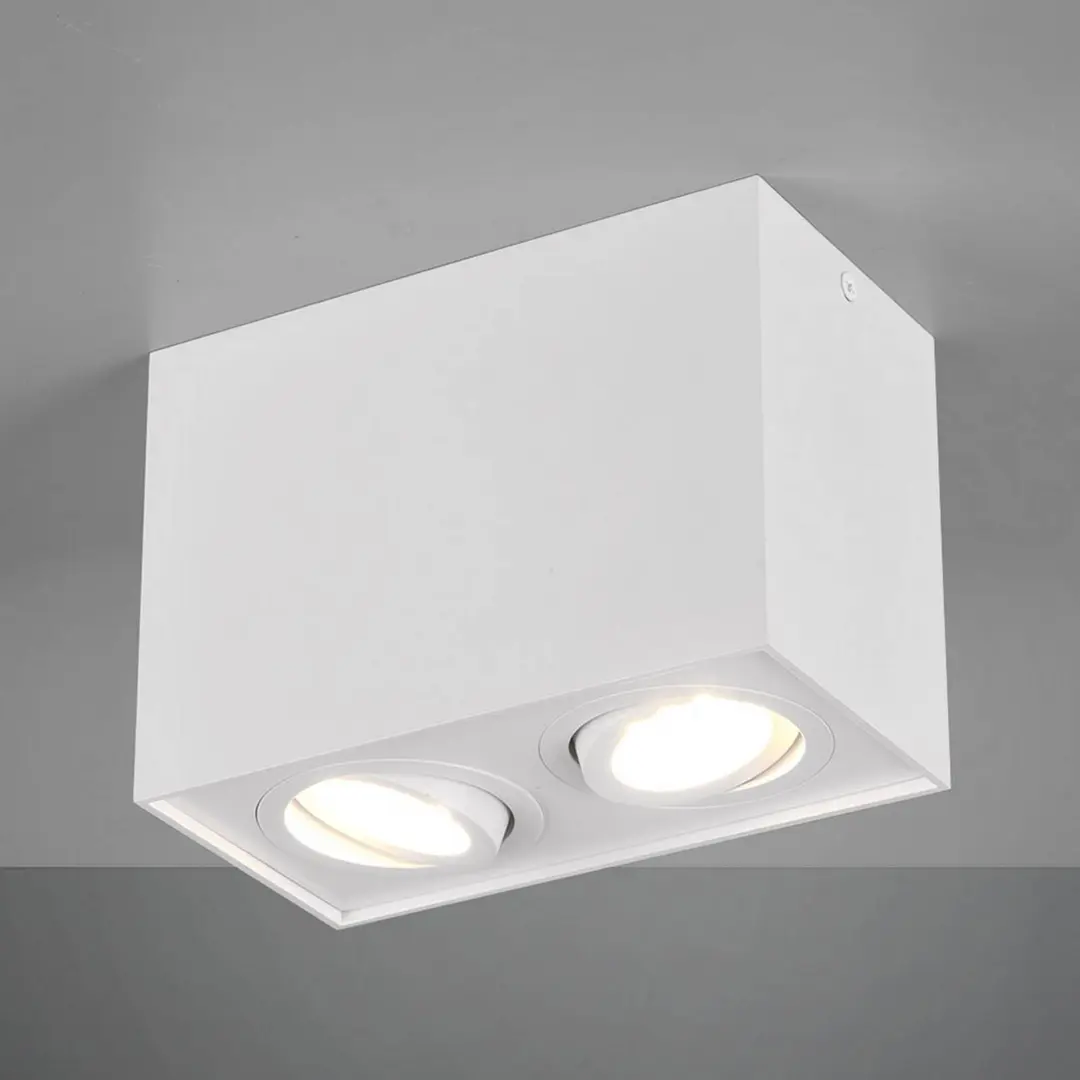 Trio Lighting Deckenleuchte Biscuit, zweiflammig, weiß