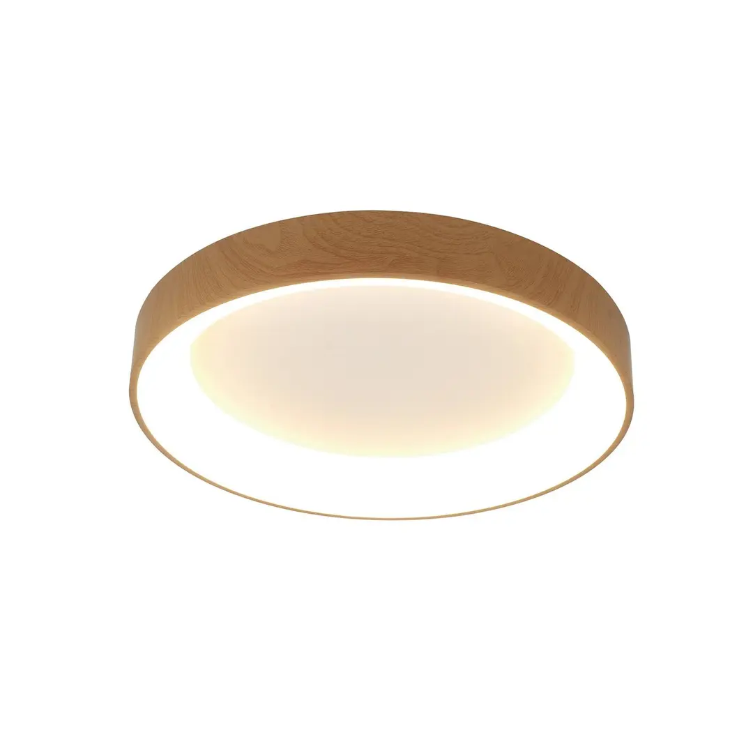 Mantra Iluminación LED-Deckenlampe Niseko II CCT Fernbedienung Ø38cm holzfarben