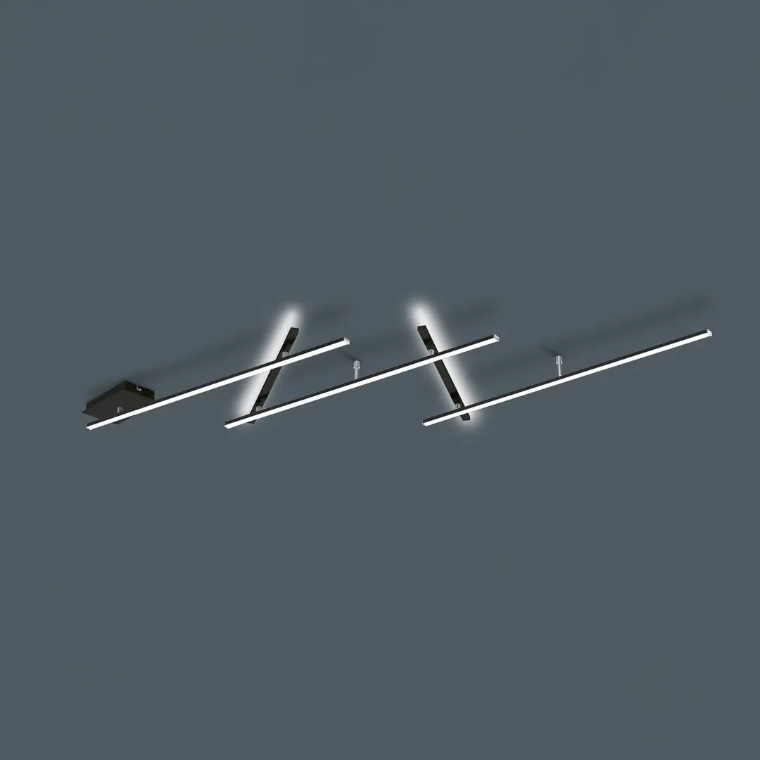 Trio Lighting Schwenkbare LED-Deckenlampe Indira, Dimmer schwarz
