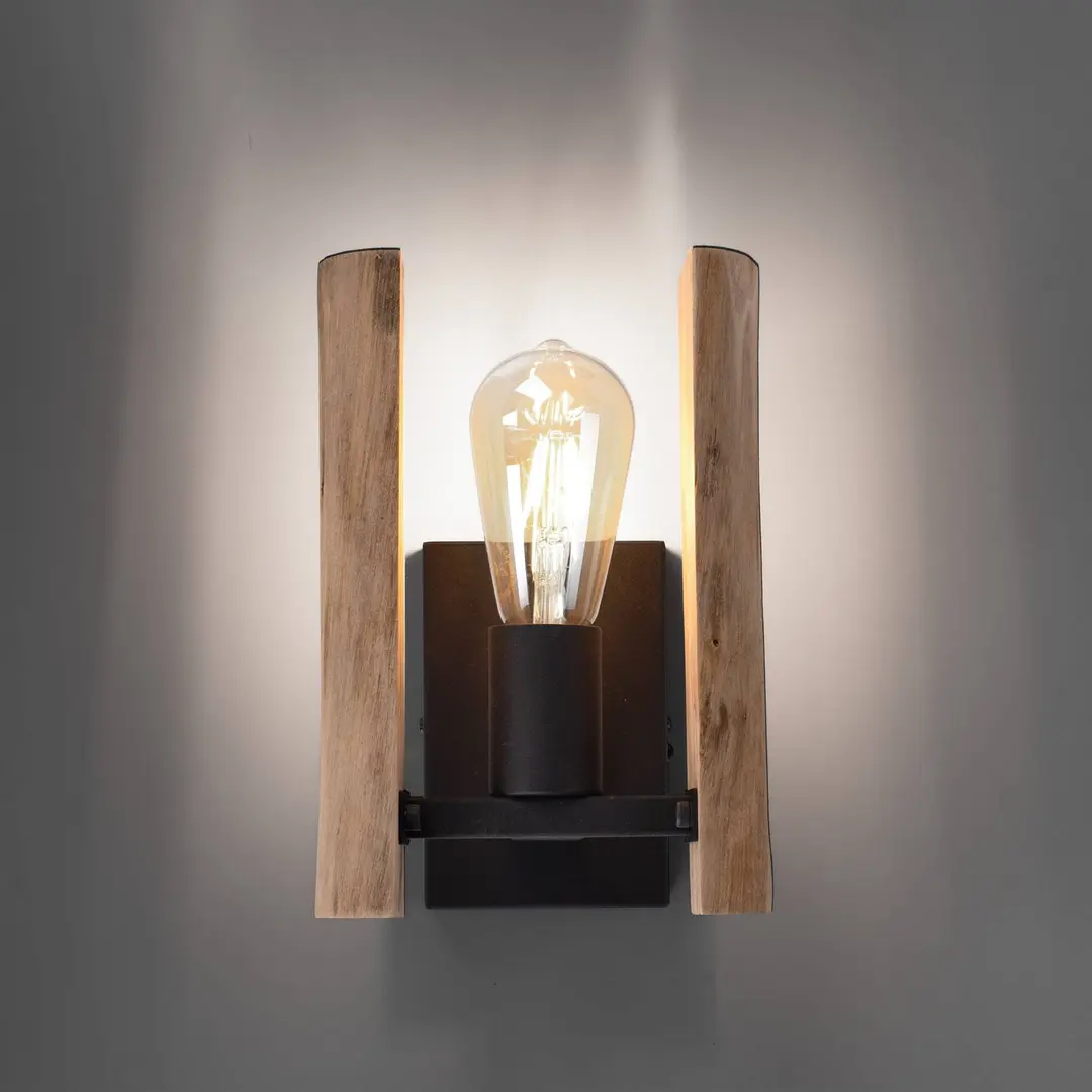 JUST LIGHT. GmbH Wandleuchte Log aus Holz