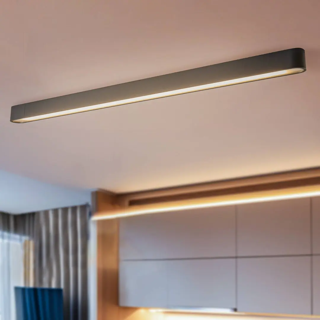 Nowodvorski Lighting Deckenleuchte Soft, 125 x 6 cm, graphit, Aluminium, G13