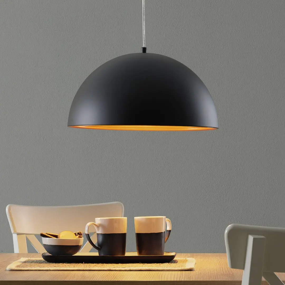 Fabas Luce Zweifarbige Hängeleuchte Dingle schwarz-gold