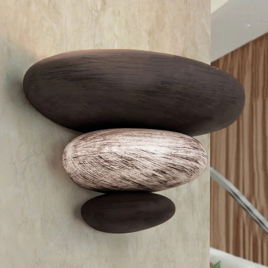 Orion Steinimitation: die Wandleuchte LITICA beige-braun