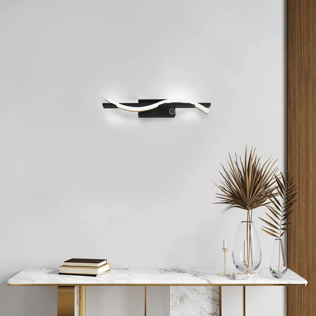 FISCHER & HONSEL LED-Wandlampe Bridge Gestensensor dim CCT schwarz