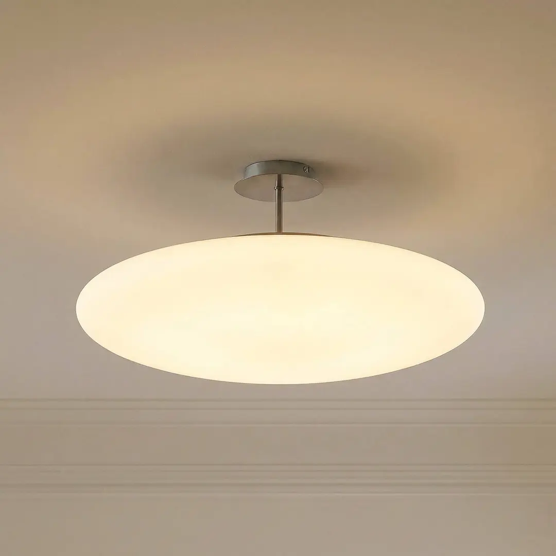 Lindby LED-Deckenleuchte Gunda, weiß, Glas, Ø 48 cm, dimmbar