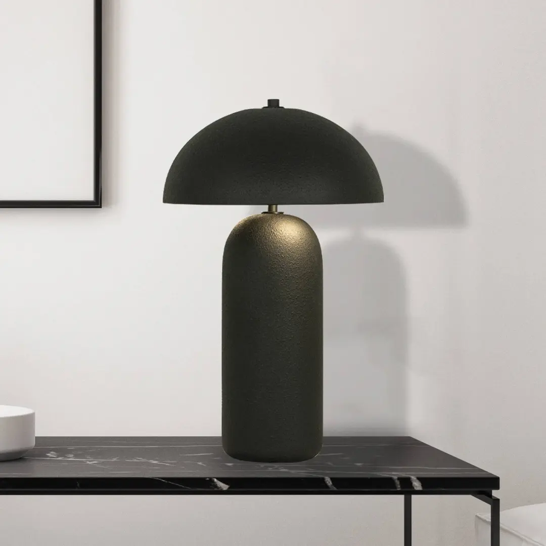 Zambelis Tischleuchte 23006, schwarz, Keramik, Höhe 48 cm, E27