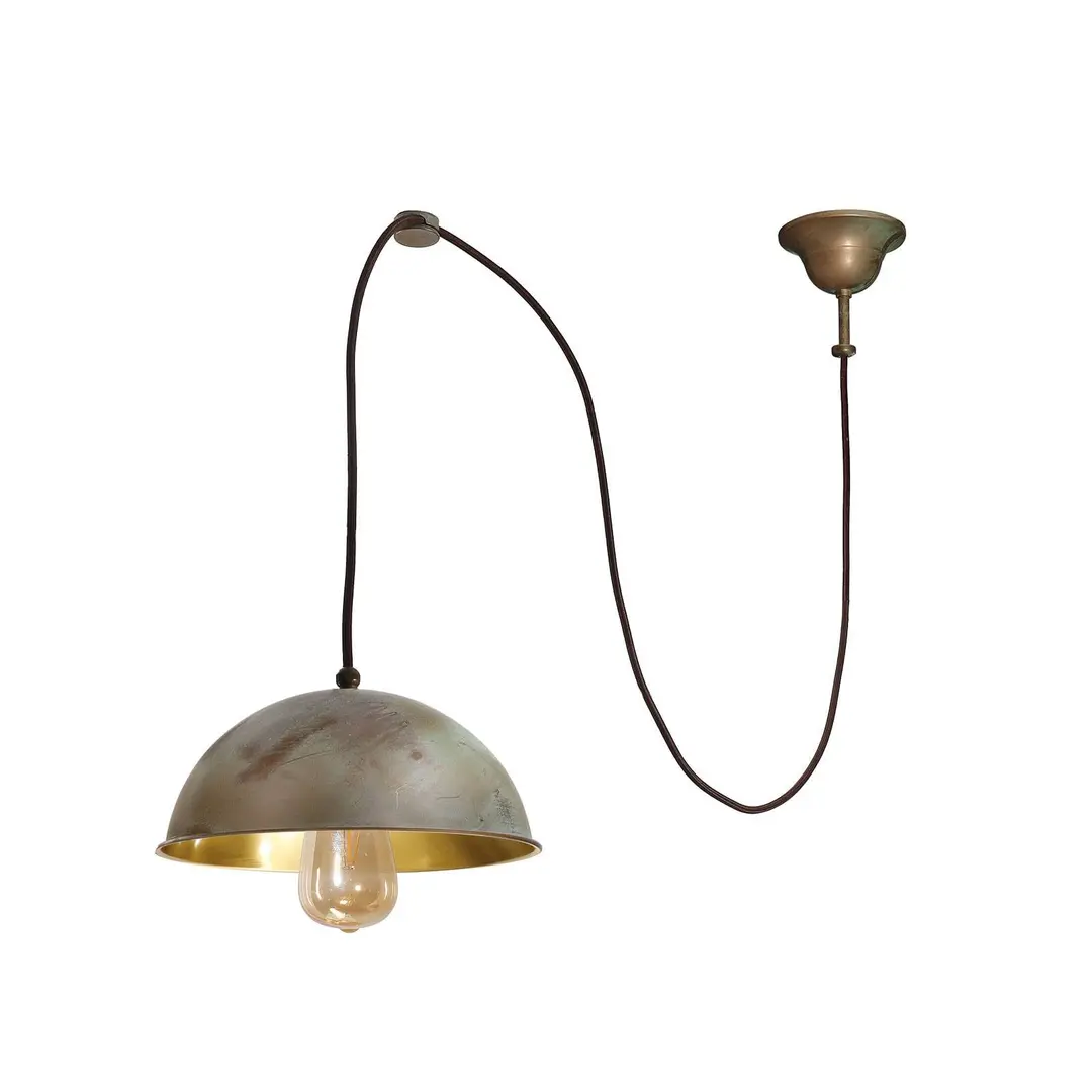 Moretti Luce Hängelampe Circle dezentriert 1fl messing antik