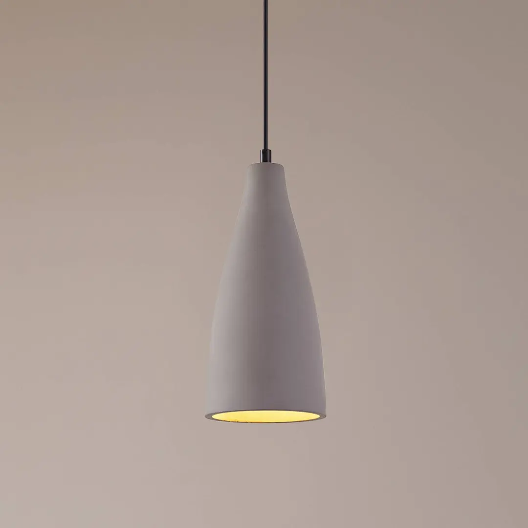 Lindby Pendellampe Sanne, grau, Beton, Ø 15 cm, E27